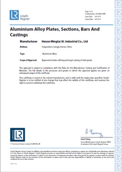 LR certificate