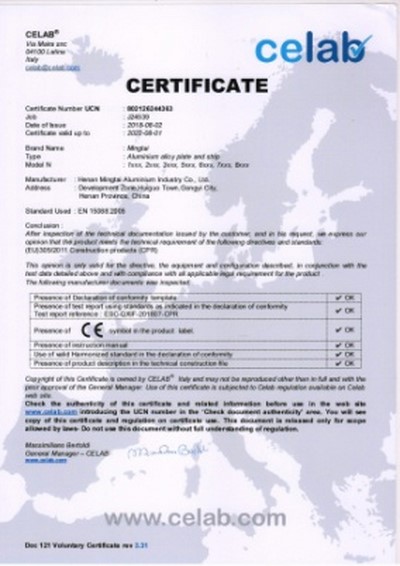 CE certificate